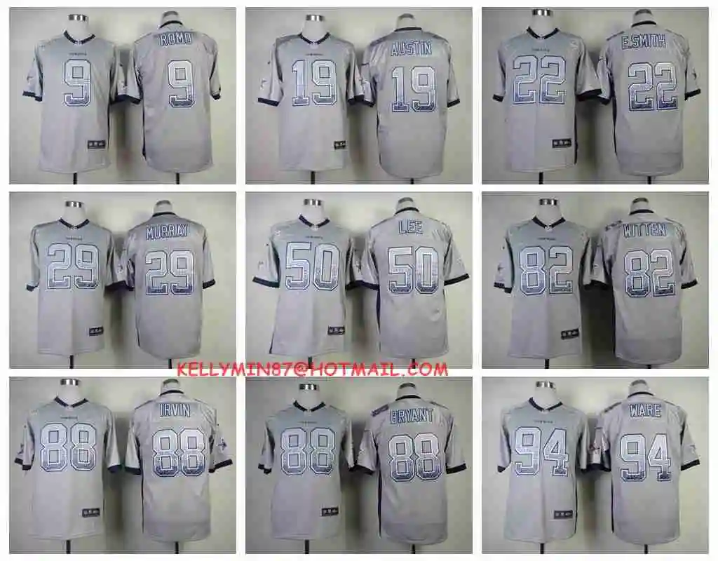 Stitiched, Dallas s, Tony Romo, Emmitt Smith, Sean Lee, Jason Witten, Dez Bryant, Майлз Остин, Трой Эйкман модные стили Джерси
