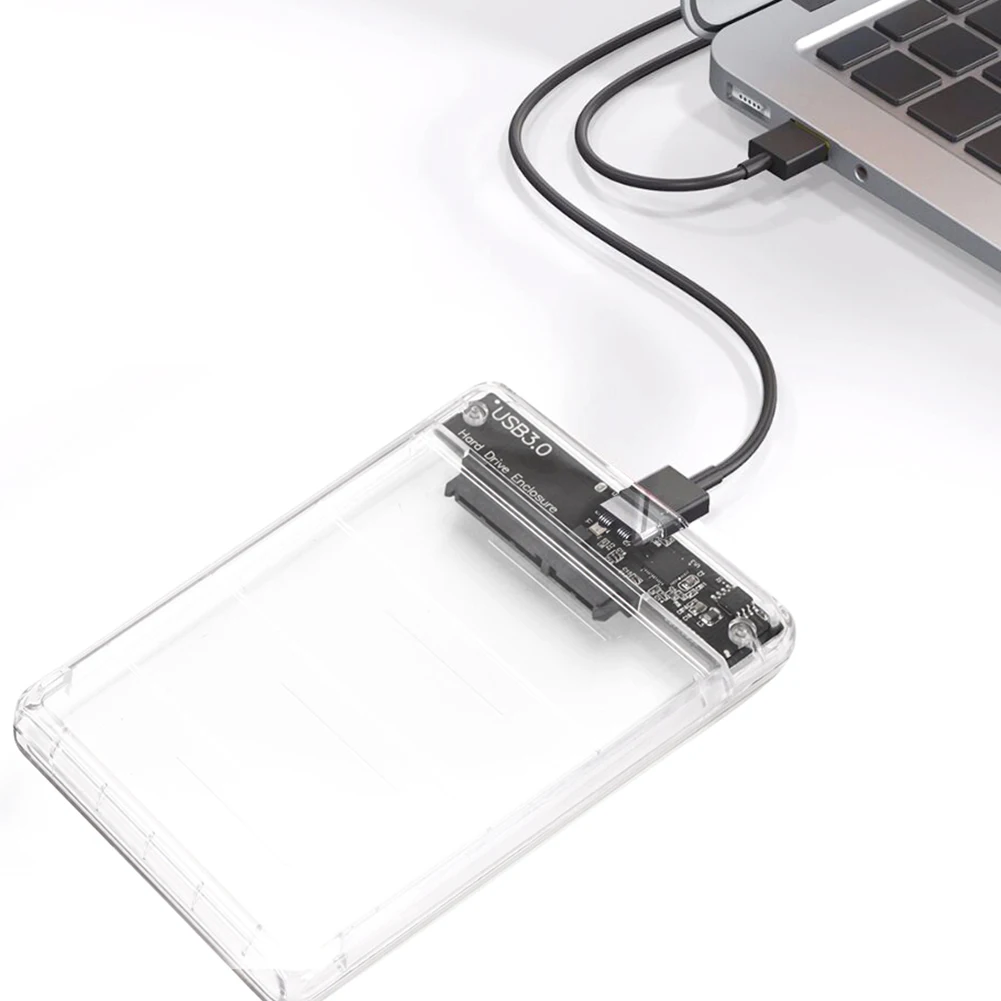Корпус для жесткого диска 2 5 дюйма Суперскоростной корпус SATA Micro USB 3 0 Прозрачный