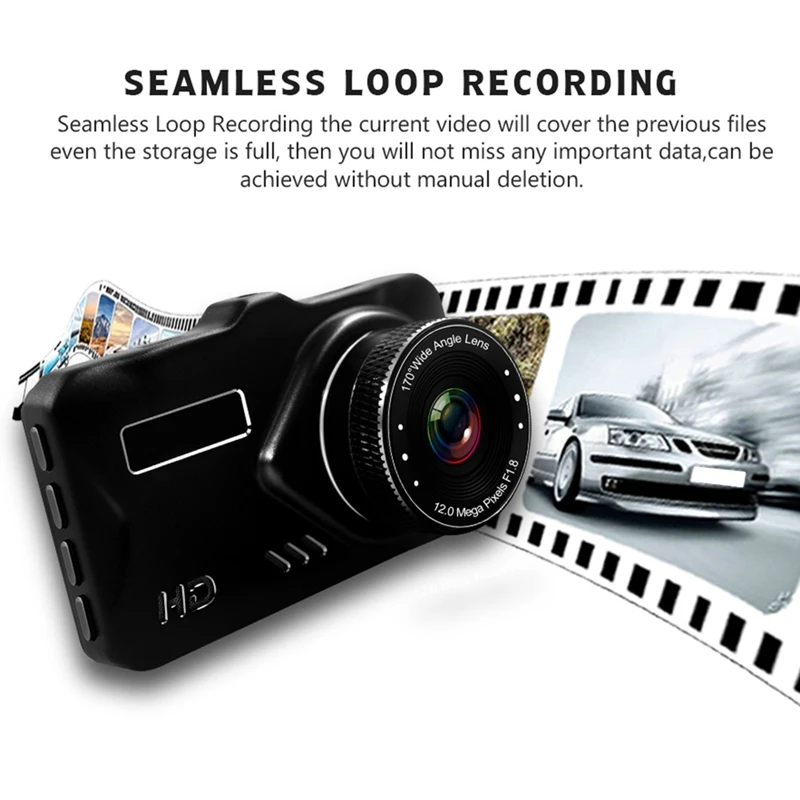 1080P 3 дюймов Fhd Камера Cam Регистраторы видеорегистратор для приборной панели Камера цикл Запись, режимом ночной съемки, g-сенсором и Сенсор Sprint Камера с 4 светодиодных Камера