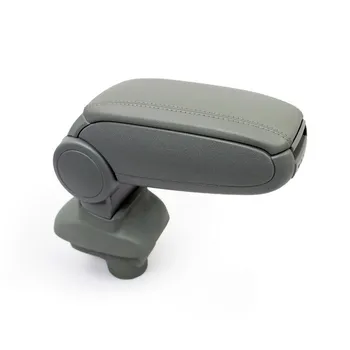 

Gray Leatherette Center Console Storage Box Armrest for Opel Corsa D 2006-2015