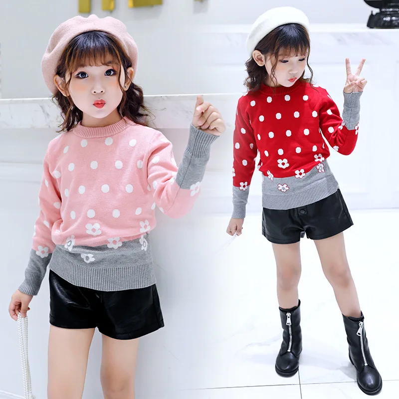 

Girl'S Sweater Pullover 2019 New Style Autumn Clothing Knitted Spring And Autumn Middle And Large CHILDREN'S Garment GIRL'S Autu