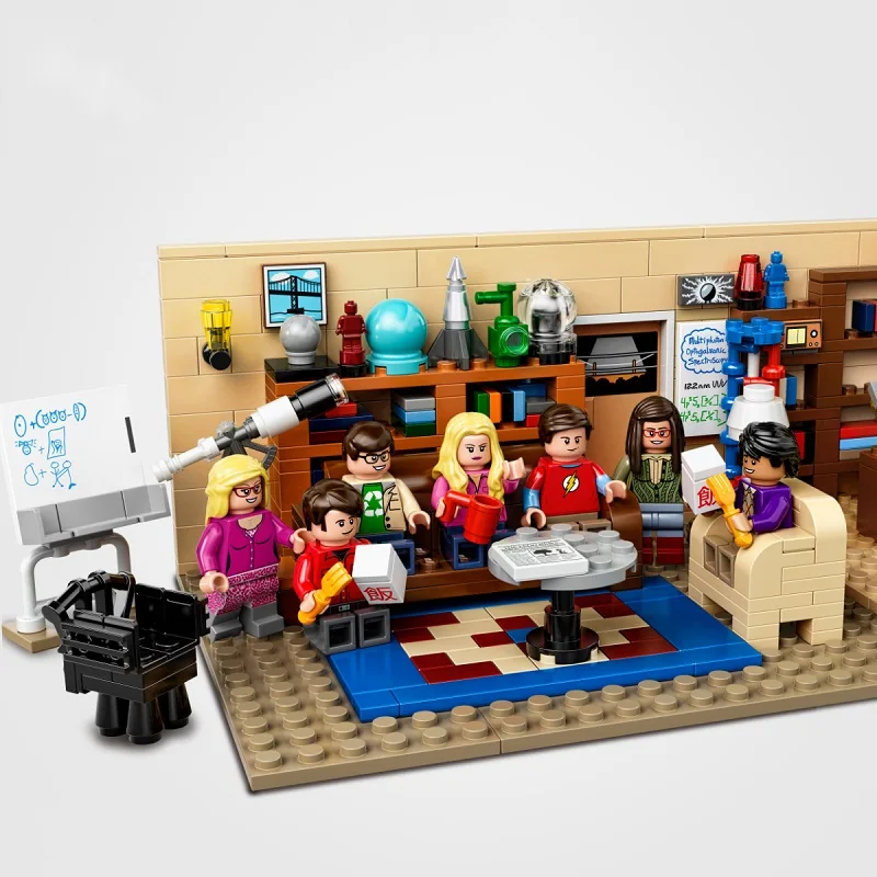 Идеи 21302 Теория большого взрыва гостиная TBBT MOC Строительные блоки Друзья