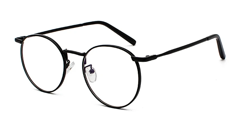 black with clear Peekaboo очки прозрачные круглые, металлические солнцезащитные очки стиль, мужские очки солнечные желтые золотые красные линзы, Ретро солнцезащитные, uv400 рождения, подарок - Цвет линз: black with clear