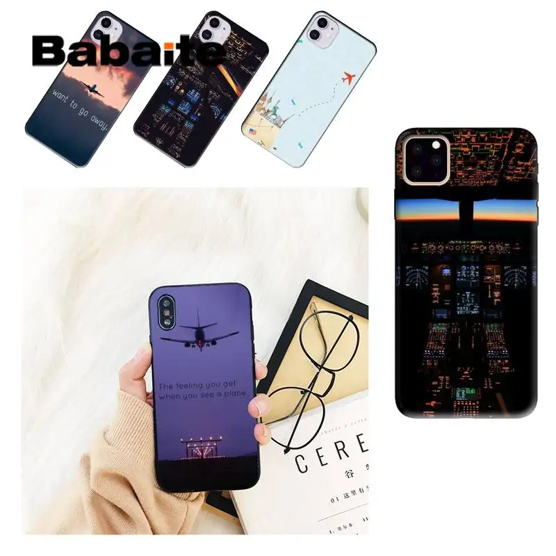 Мягкий телефон Babaite для путешествий с самолетом летающим iPhone 8 7 6 6S Plus X XS MAX 5 5S SE XR 11