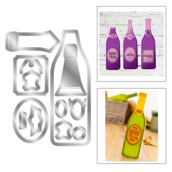 

2020 New Hot DIY Wine Bottle BEERS Word Letter Always Be Metal Cutting Dies For and Scrapbooking Foil Card Making Craft no stamp