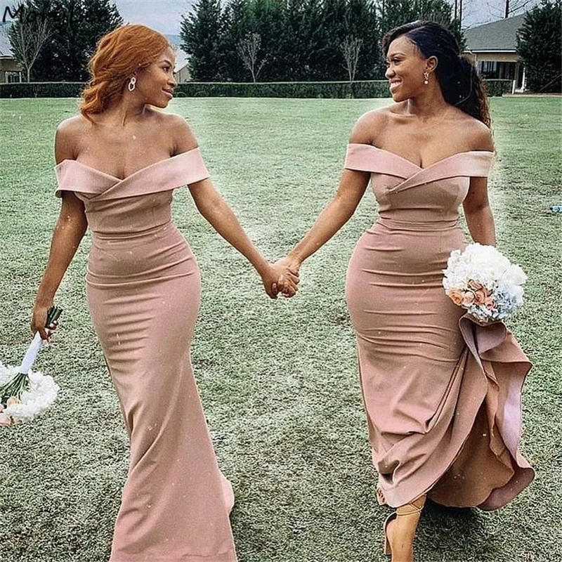 Bridesmaid Dresses Champagne Off The Shoulder Satin Sweep Train Bridesmaid Dresses Wedding Party Bridemaid Gowns With Zipper Bridesmaid Dresses Champagne Off The Shoulder Satin Sweep Train Bridesmaid Dresses Wedding Party Bridemaid Gowns With Zipper