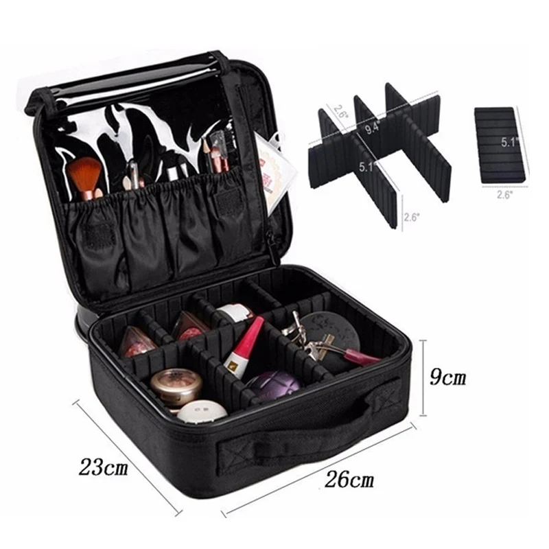 makeup box professional Cosmetic Cases Big Capacity Makeup Box For Women Travel Waterproof Professional Toiletry Bags Female Ne
