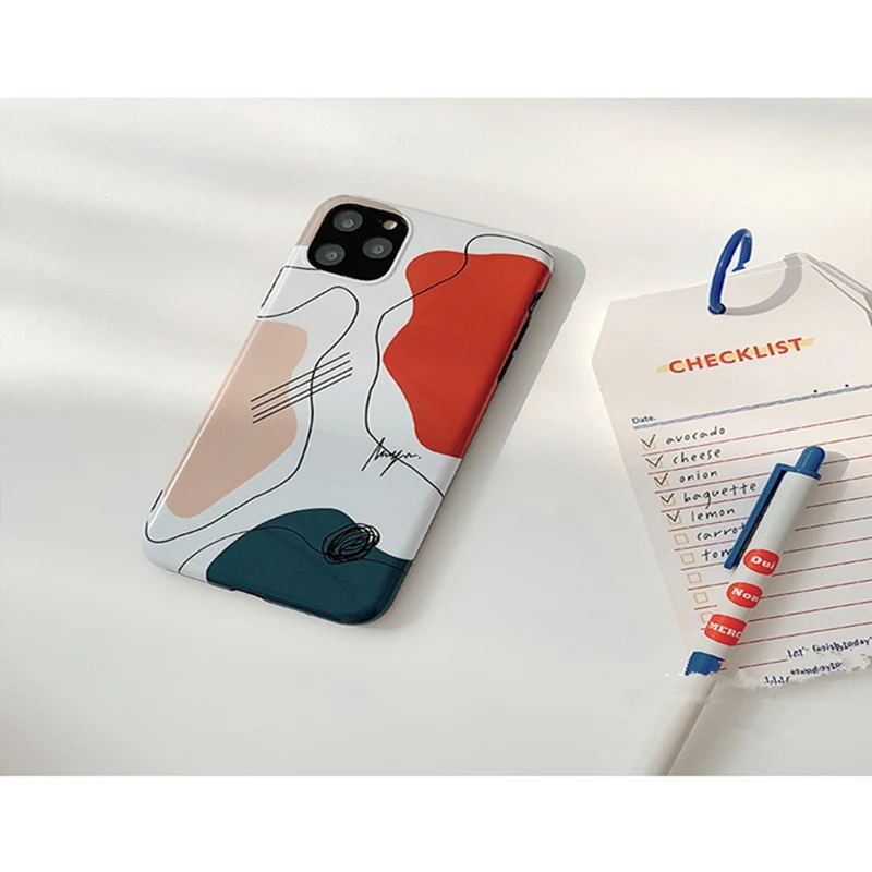 Чехол с абстрактными линиями для iphone 11 Pro Max универсальный нескользящий мягкий