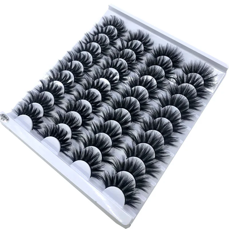 New 20 pairs natural false eyelashes fake lashes long makeup 3d mink eyelashes eyelash extension mink eyelashes for beauty