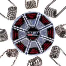 Готовые катушки 8 в 1 Alien Fused Tiger Clapton Coil Mix Twisted Flat Twisted Hive Quad A1 Premade Coils Kit для RDA RTA Atomize