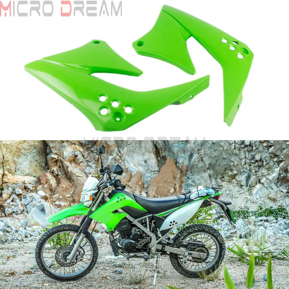 

Green Plastic Front Side Cover Left & Right Fuel Tank Body Plate Guard Protector Cowl Fairing For For Kawasaki KLX 150 KLX150
