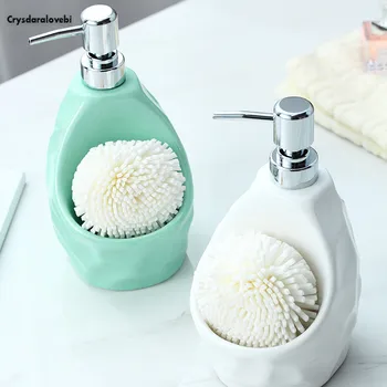 

650lml Liquid Soap Dispenser for Kitchen Ceramic ABS Bathroom Home Decoration Liquid Soap Lotion Dispenser Bathroom Accessories