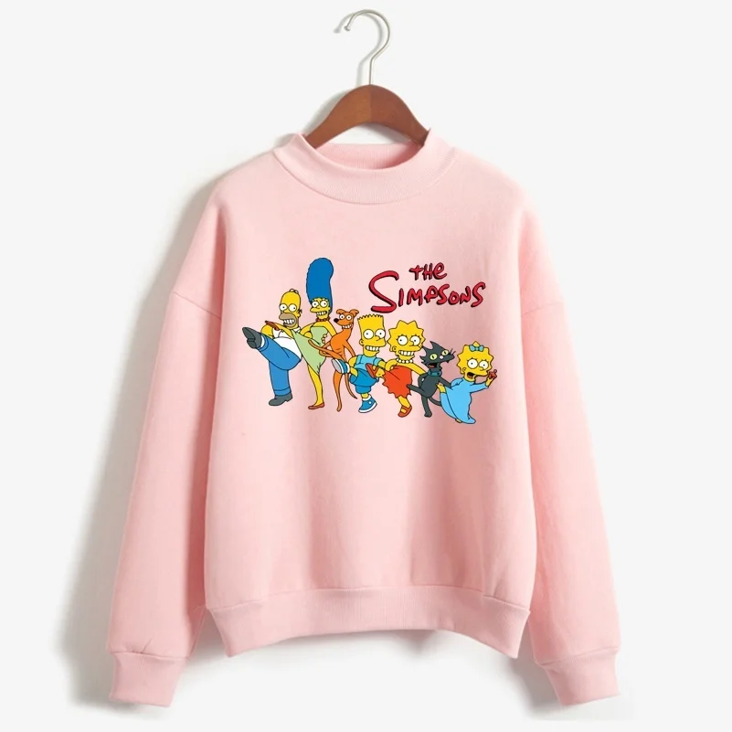 

2019 Trendy Sweashirt Women The Simpsons Printed Long Sleeve Casual Oversized for Autumn with Hip Hop Winter Hoodies