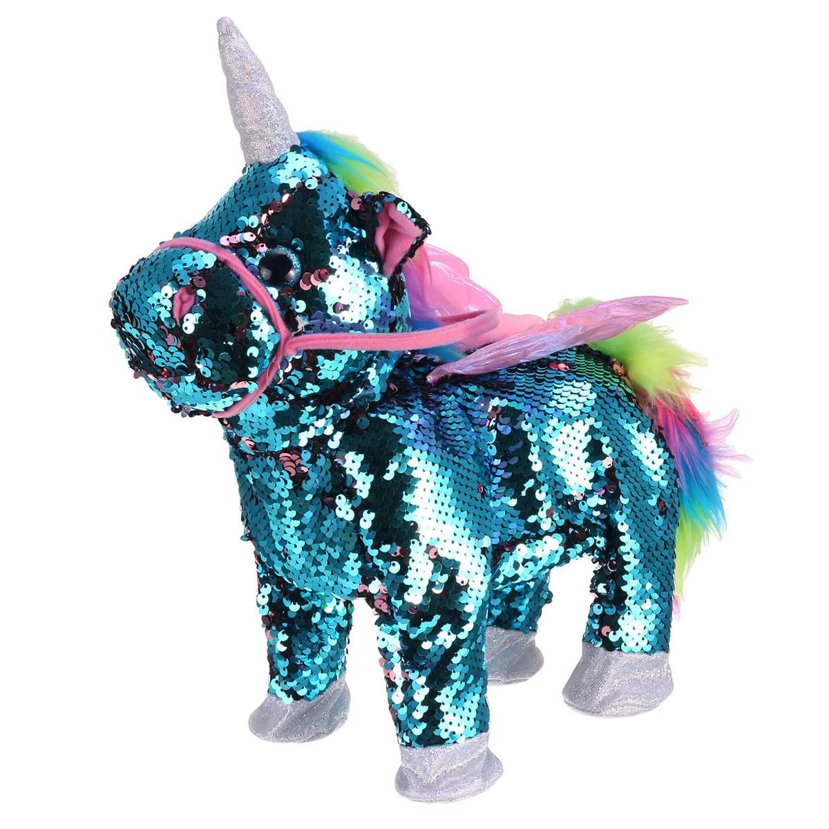 Милый блесток Un icorn электрическая ходьба плюшевые игрушки чучело игрушка электронная музыкальная игрушка забавные игрушки для детей Рождественский подарок