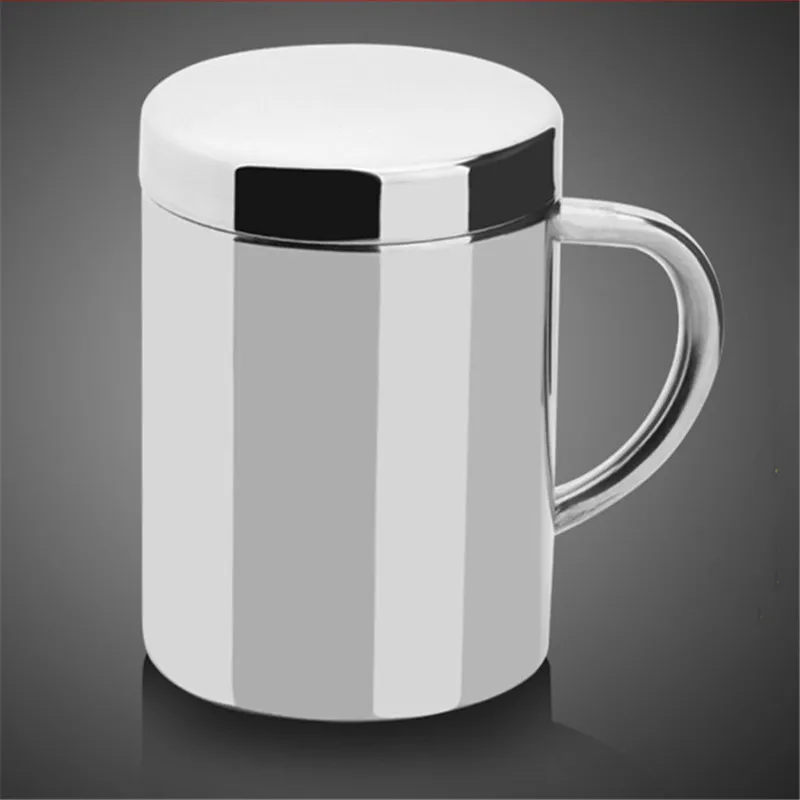 304 Stainless Steel Cup Portable Vacuum Insulation Mug with Lid Outdoor Travel Water Jug Coffee Tea Milk Flask Home Office Cups - Цвет: 300ml-04