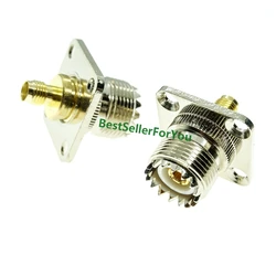 UHF hembra SO-239 SO239 a SMA jack brida montaje adaptador RF conector RADIO