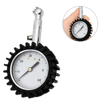 

2 Inch Measure Calibrated Tyre Tire Air Inflator Tire Tyre Rotatable Tire Pressure Gauge Meter 360° Adjustable Manometer Vehicle