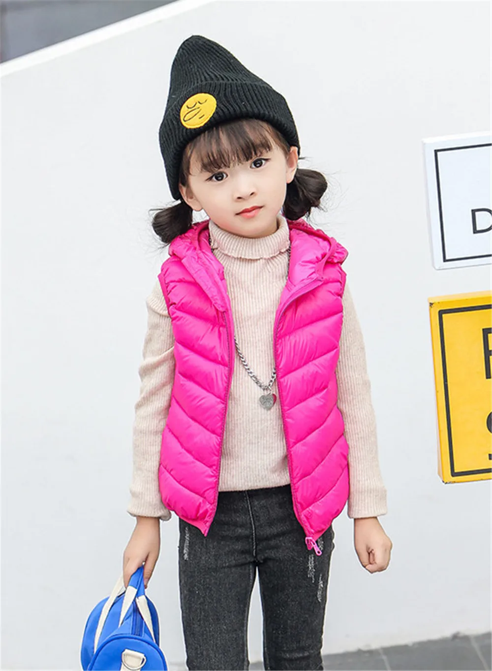 LILIGIRL/Новинка года, безрукавка с капюшоном для малышей, куртка для девочек и мальчиков, яркие цвета, топы, пальто детский теплый жилет верхняя одежда