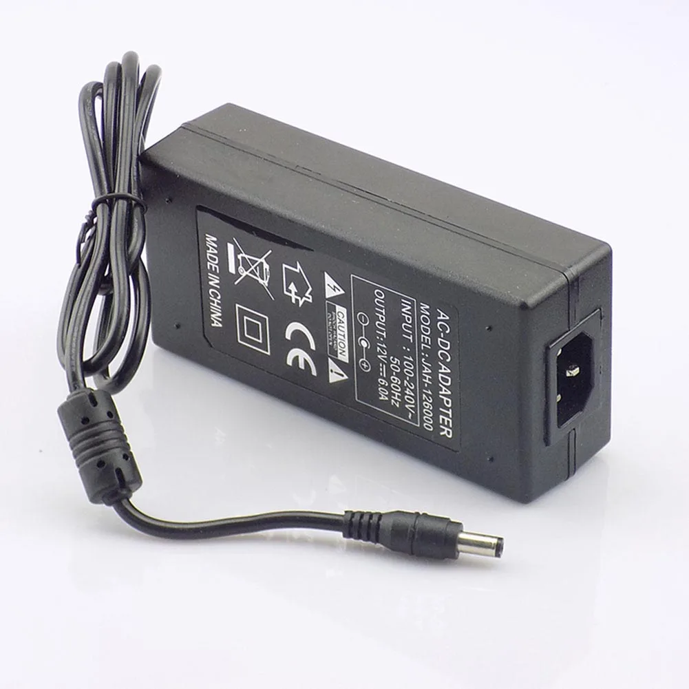 AC адаптер питания DC 240V 12V 6A зарядное устройство Трансформатор камера Преобразователь мощности для светодиодной ленты света 5,5mm x 2,5mm L19