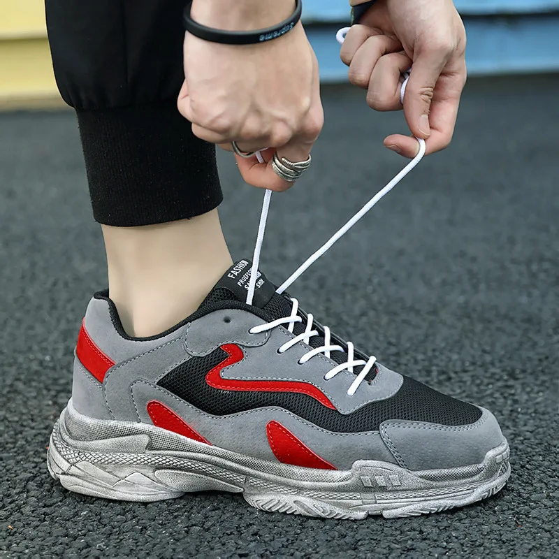 

New Style Men's Shoes Korean-style Punched Sheet Cloth Shoes Teenager Casual Running Sport Sneakers Low Top Trendy Shoes