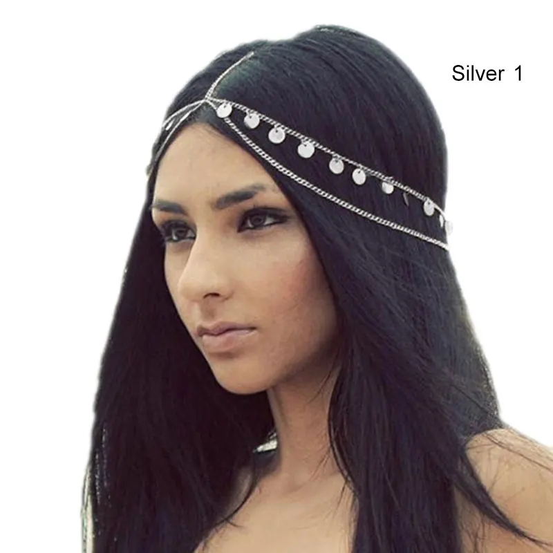 Hair Accessory Bohemian Hair Jewelry Party Wedding Vantage Crown Metal Tassel Women Head Chain Headband Headpiece