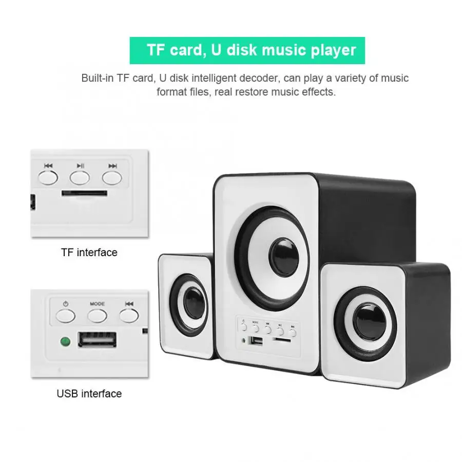 SADA D-230 мини стерео Проводная Колонка Настольный ПК компьютер bluetooth динамик TF/FM/диск bluetooth динамик