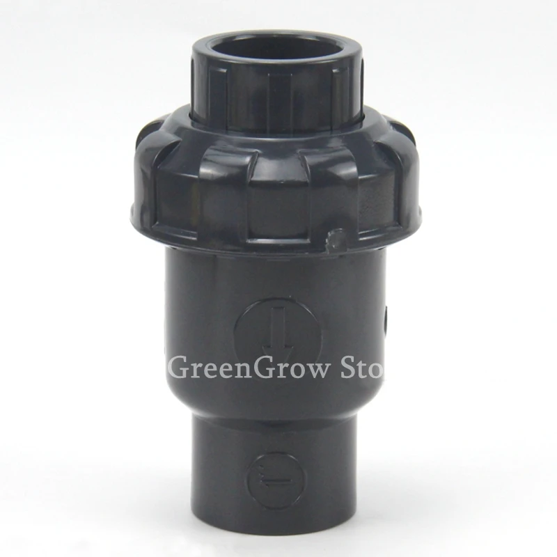 Dark Gray 1 шт. I.D 20~ 110 мм UPVC обратный клапан шариковый стиль промышленной очистки воды обратный клапан садовый орошение водопровод соединители - Цвет: Dark Gray
