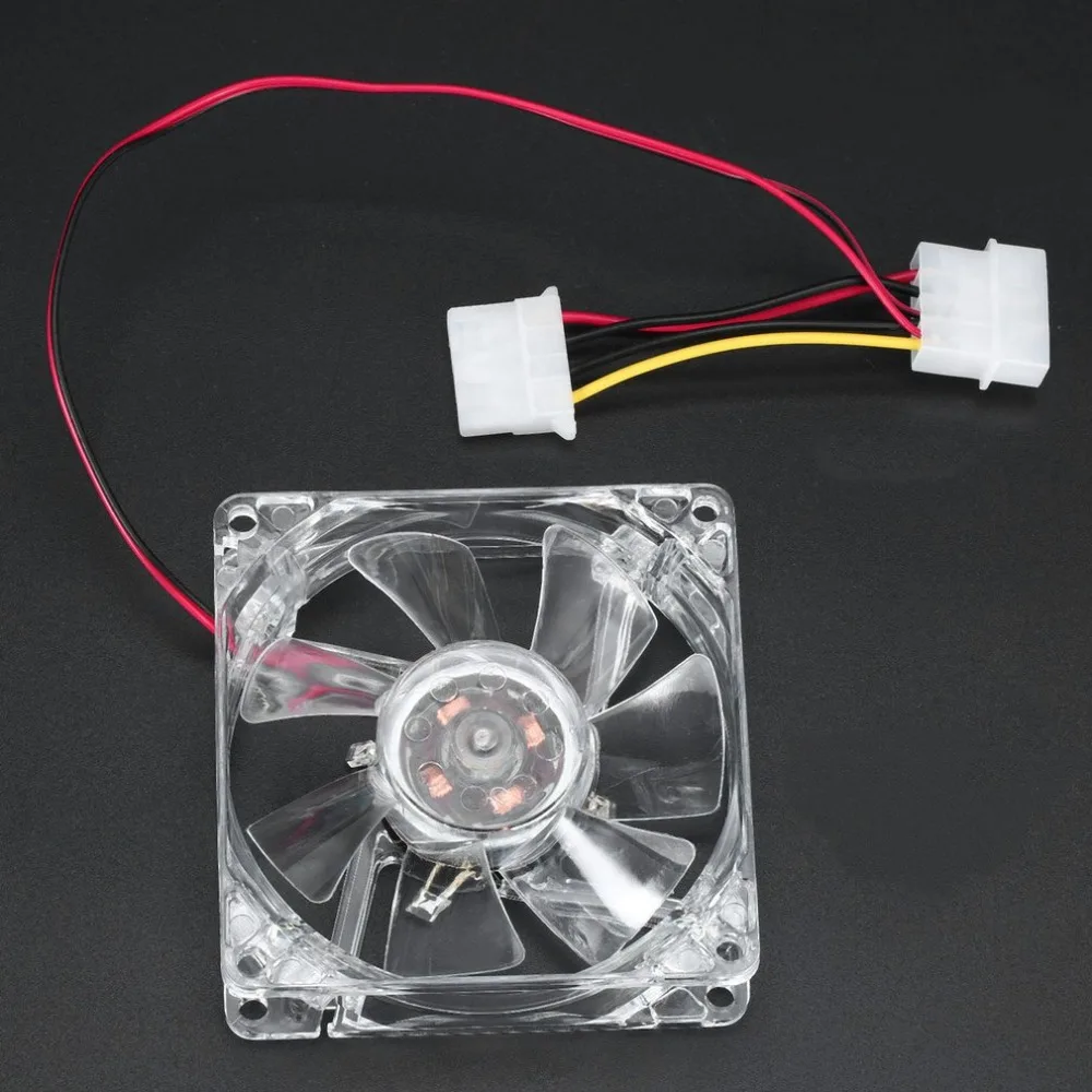 2021 Hot 12V 0.20A 80 x 80 x 25 mm Computer fan 4 LED Silent PC Computer Case Cooler Cooling Fan Mod  blue and colorful light