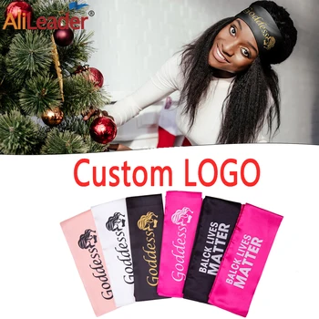 

Alileader 140 CM Cheap Satin Edge Scarves For Wigs Can Customize LOGO High Quality Smooth And Supple Silk Headband