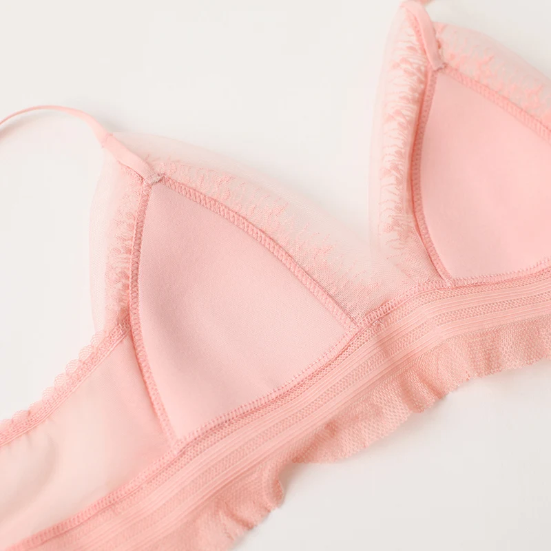 Кружевной бюстгальтер с треугольной чашкой и открытой спиной|Комплекты нижнего