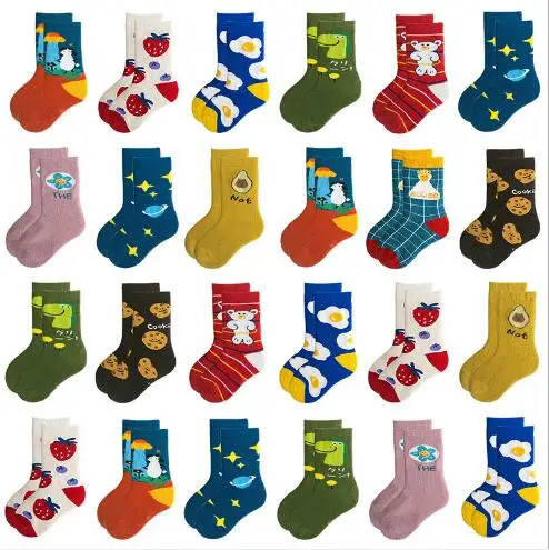 Children's kids socks Autumn and winter cartoon animal terry socks thick socks