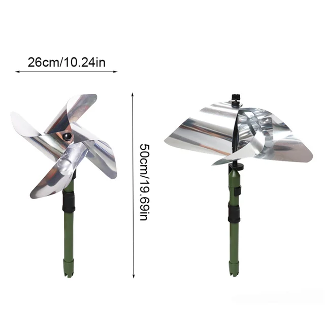 Anti Madár Lézer Szélmalom Madárcsökkentő Ezüst Csapok Fényvisszaverő Ijesztő Elrettentő Vezetés Húr - Image 6
