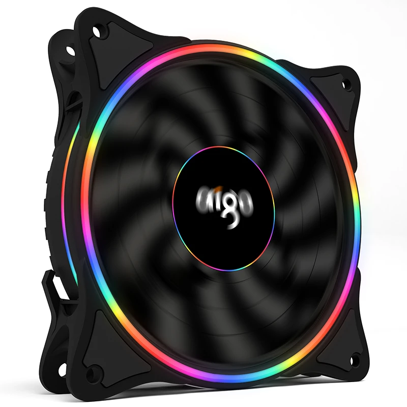 Aigo V1 Cooler PC Case Fan 120MM Fan Cooling LED 12V Cooling Fan 3Pin Rainbow Halo Mute Master Cooling Computer Fans|Fans & Cooling| - AliExpress