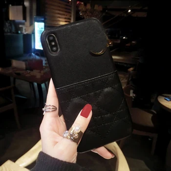 

Leather Metal word iPhone Case for Apple iphone 11 Pro Max X XR XS max 7 plus 8 plus 360 Full protective Back Cover