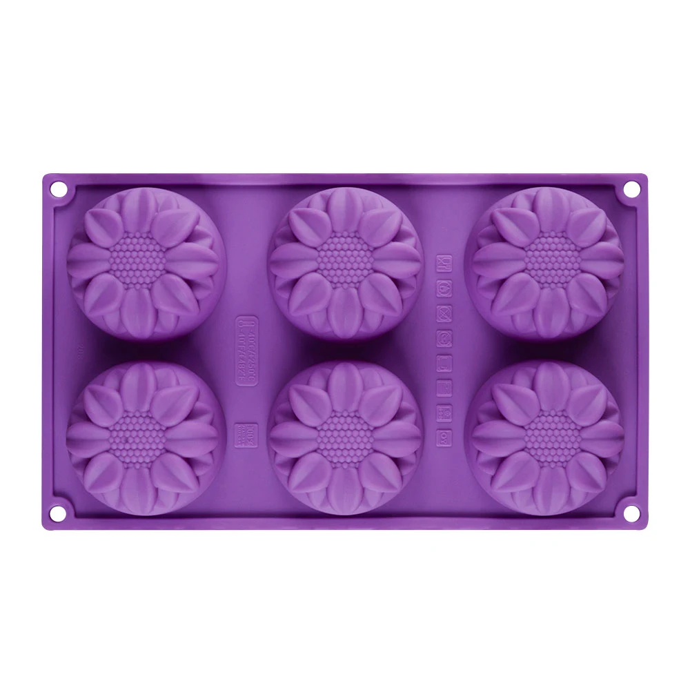 SJ Новые силиконовые формы для мыла цветок Ассорти силиконовые формы для DIY ручной работы мыло ручной работы делая капкейк, кекс, пирог выпечки - Цвет: Random Color