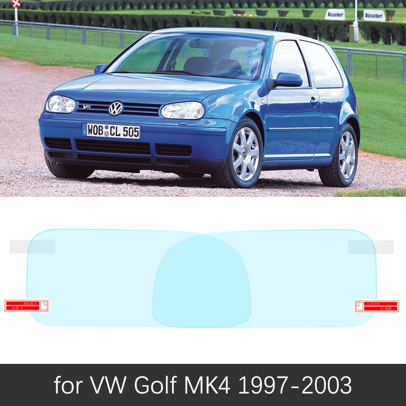 Полное покрытие противотуманной пленки для VW Golf 4 5 6 7 Sportsvan MK4 MK5 MK6 MK7 1J 1K 5K 5G 1997~ зеркало заднего вида непромокаемые трусики - Название цвета: Golf MK4