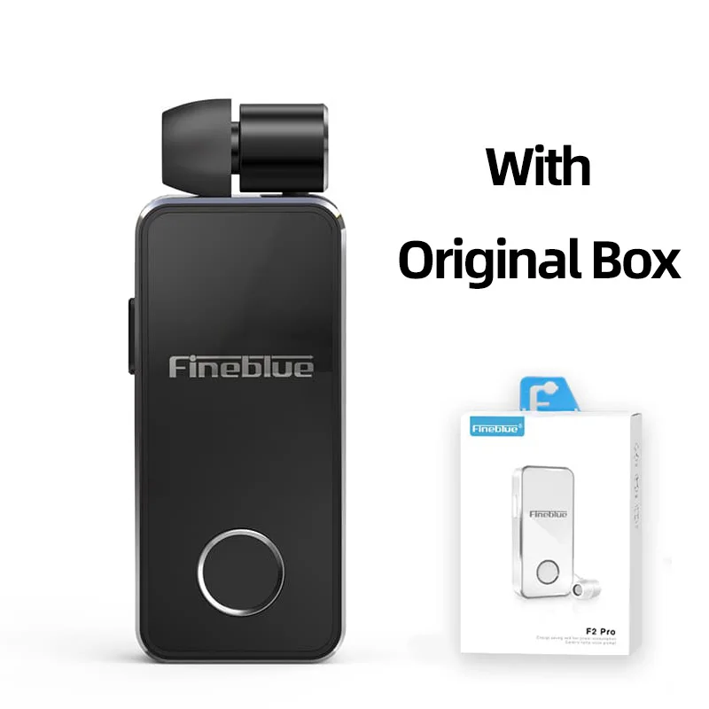 Fineblue Новейший беспроводной Bluetooth 5 Наушники F2 One In Ear Mic Hifi Hand Free гарнитура для iPhone Android мобильных телефонов - Цвет: Black