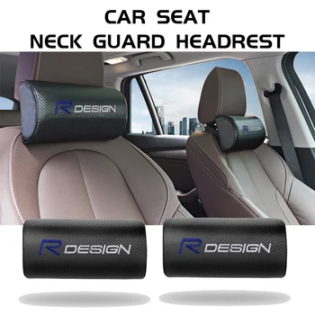 

2PCS Carbon Fiber Car Head Neck Support Pillows Headrest for Volvo Rdesign T6 AWD S40 S60 S90 XC40 XC 60 XC90 V40 V50 V60 etc