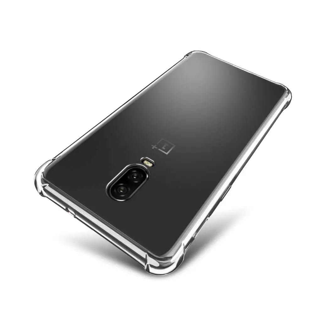 Custodia Morbida Di Cristallo Per Oneplus 7T Pro Reiforced Angolo Della Copertura Posteriore Del Silicone Per Oneplus 7 Pro Di Gomma Paraurti Oneplus 