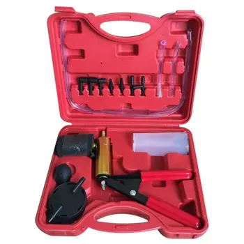 

Hand Held Vacuum Pump Tester Set And Brake Bleeder Kit Car Motorbike Self Vacuum Pump Screw Adapter With Vacuum Gauge