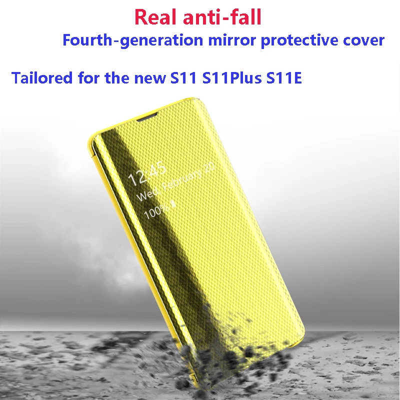 Умный зеркальный кожаный чехол флип для телефона Samsung galaxy S10 S20 S9 S8 5G Plus Ultra A70 A50 A40 A30