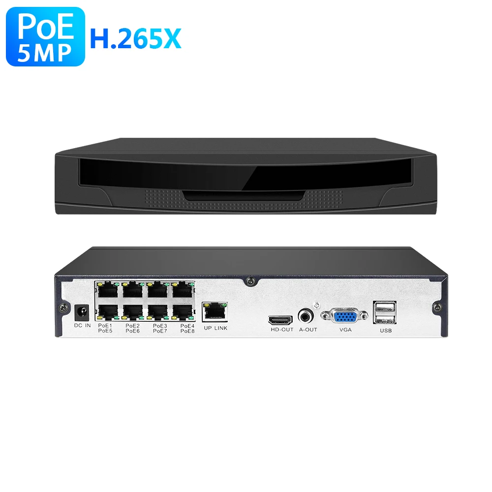 

5MP POE 8CH H.265 H.264 CCTV NVR Security Surveillance Security Video Recorder 4CH 5MP 4CH 3MP 2MP 1.3MP POE NVR For IP Camera