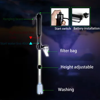 

Battery Gravel Vacuum Cleaner Aquarium Fish Tank Cleaning Syphon Water Vac Water Filter Clean Siphon Filter Cleaners Fish Tank