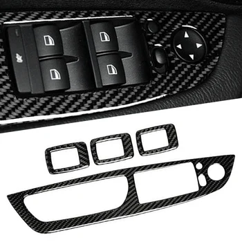 

Car Door Window Button Frame Cover Trim Carbon Fiber For BMW X5 E70 X6 E71 2008 2009 2010 2011 2012 2013
