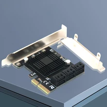 Carte d'extension SATA 3 PCI Express, 6 ports, PCI-E/PCIE, multiplicateur SATA SATA 3 6Gbps, puce ASMedia ASM1166 pour disque dur SSD