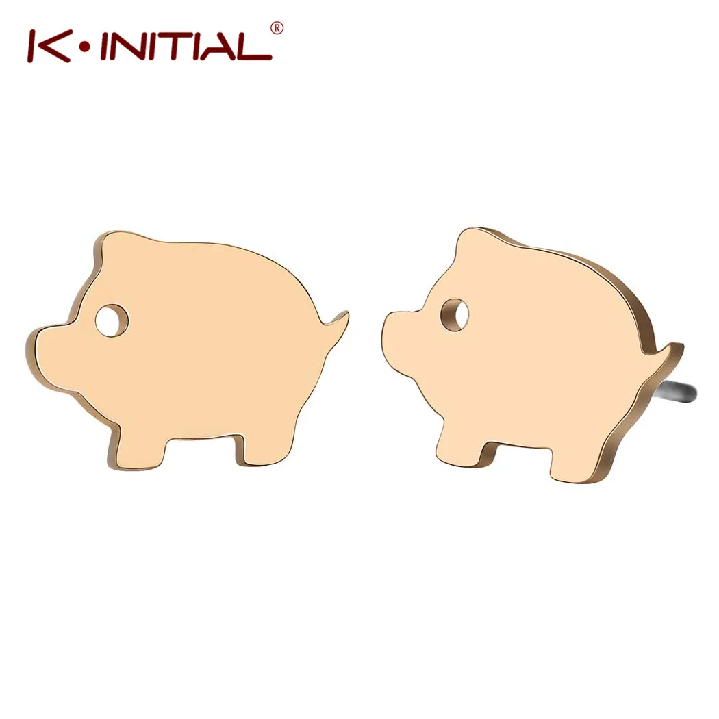 Серьги-гвоздики Kinitial женские очаровательные металлические украшения в стиле