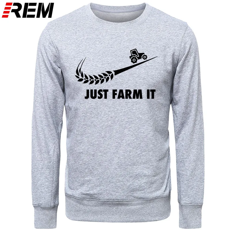 Худи rem Fashion Just Farm It для мужчин, с круглым вырезом, хлопок, с длинным рукавом, фермер, фермерский человек, топы, Толстовки, Толстовки