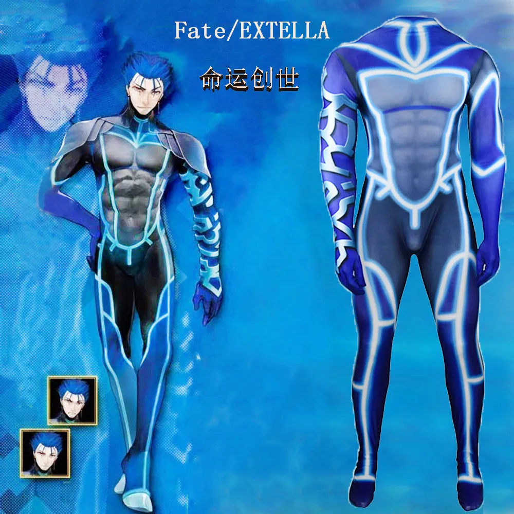 PS4 игра Fate/EXTELLA Fate/stay night Setanta полноразмерный костюм зентай костюмы для косплея
