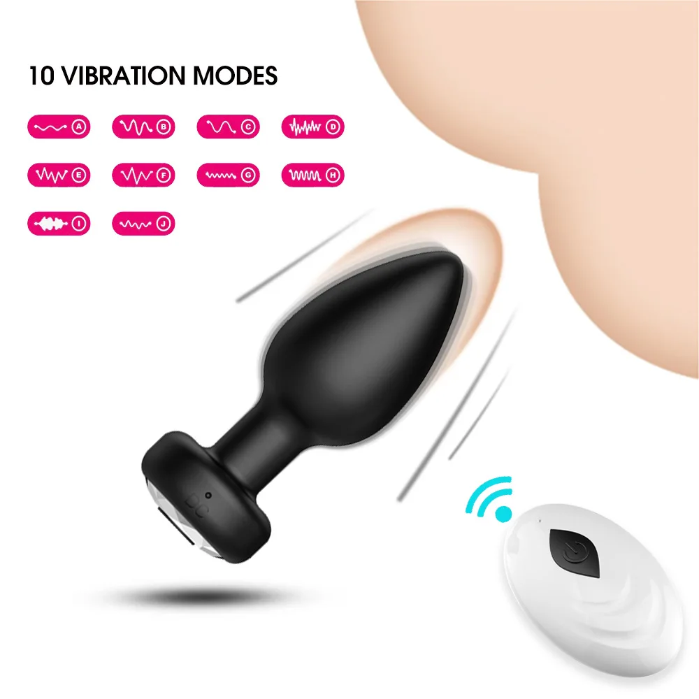 Anal Vibrator for Men Prostate Massager Wireless Remote Control Dildo Butt Plug Vibrator For Adult Masturbators