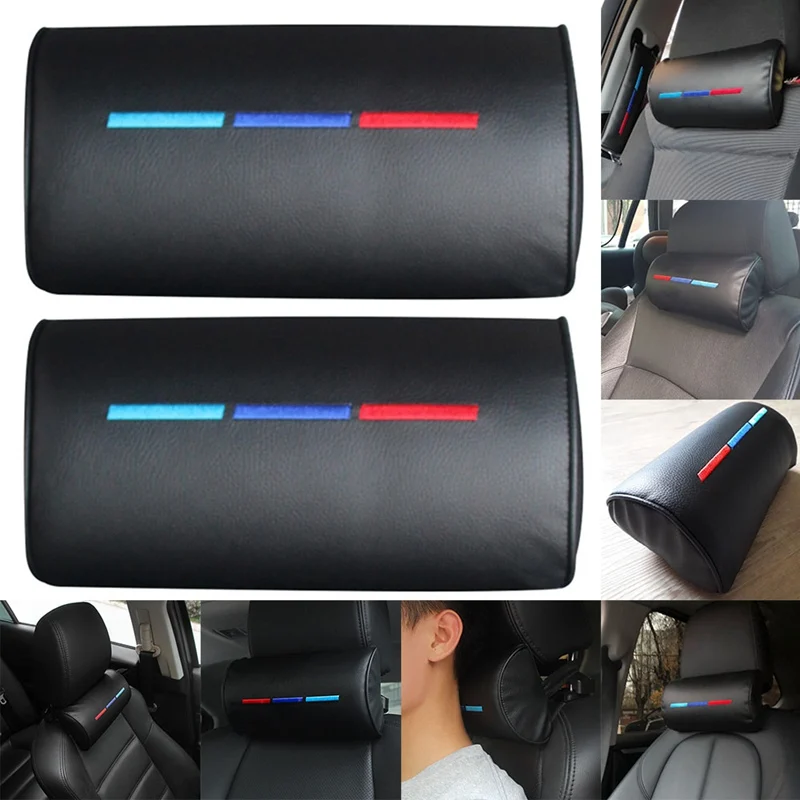 

Car Styling Seat Neck Pillow Protection PU Auto Headrest Support Rest Travelling Car Headrest Neck